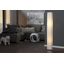 Estila Dizajnová moderná stojaca lampa Paris s bielym latexovým tienidlom a chrómovou nohou 120 cm