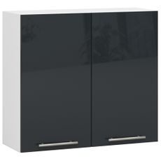 Ak furniture Závěsná kuchyňská skříňka Olivie W 80 cm bílá/grafit