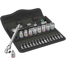 Wera 004021 Sada račňových kľúčov 1/4" 8100 SA 11 Zyklop Metal, palec (sada 28 dielov)
