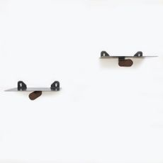 Čierne kovové police v súprave 2 ks 21 cm Rod – Kalune Design