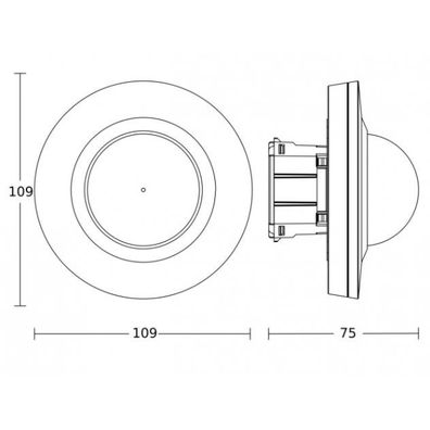Steinel 088033 - Senzor pohybu podhľadový PD-24 ECO KNX 360° biela