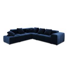 Modrá zamatová rohová pohovka (variabilná) Rome Velvet - Cosmopolitan Design