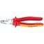 Silové kombinované kliešte 225 mm - VDE 1000V. KNIPEX 02 06 225 - chrómované, viaczložkové objímky