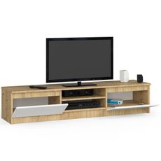 Televízny stolík RTV 160 - dub artisan/biela