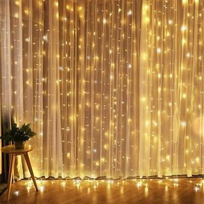 Solight Okenný vianočný záves, 300 mini LED, 1,5 x 1,2 m, s časovačom