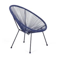 Modré kovové/plastové záhradné kreslo Avocado Comfort – Bonami Selection