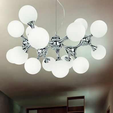 Ideal Lux - Luster na lanku NODI 15xE14/28W/230V lesklý chróm/biela