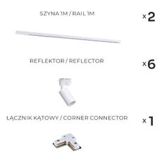 Zuma Line 3565 - Bodové svietidlo v lištovom systéme TUBE 6xGU10/35W/230V biela