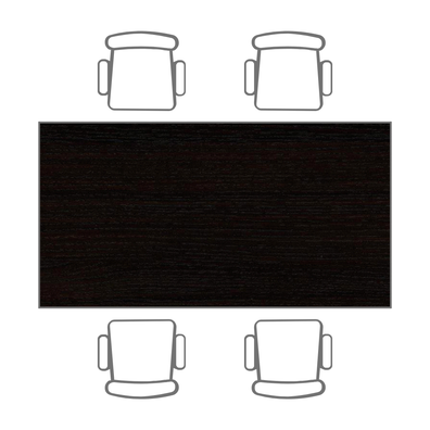 Jedálenský stôl, 120x80 cm, sivá podnož, wenge