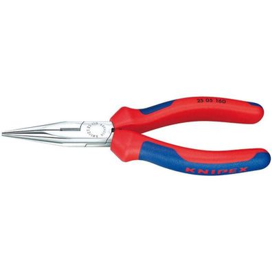 Polkruhové kliešte s čepeľami pre rádiotechniku 140 mm KNIPEX 25 05 140 - chrómované, viaczložkové puzdrá