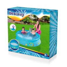Bestway Detský nafukovací bazén so sprchou v tvare hviezdice 152 x 38 cm modrý