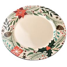 Mondex Dekorativní podtalíř BLANCHE FESTIVE VI 33 cm bílý s vánočním motivem
