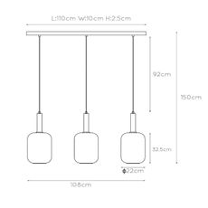 Lucide 45494/03/65 - Luster na lanku JOANET 3xE27/40W/230V čierna