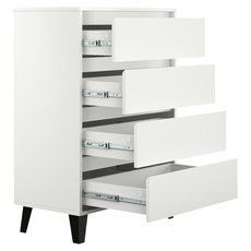 Komoda, biela, BOGAN NEW 4S70
