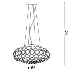 Ideal Lux - LED Krištáľový luster na lanku KING 12xG9/3W/230V pr. 65 cm zlatá