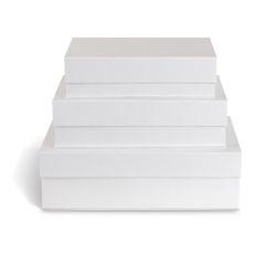 Biele kartónové úložné boxy v súprave 3 ks s vekom/dekoratívne 42,5x29,5x13 cm Kian Paper Laminate – Bigso