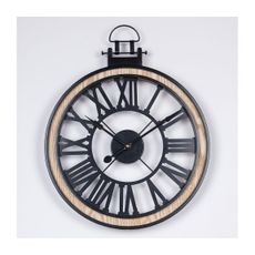 Nástenné hodiny 1xAA pr. 40 cm čierna/krémová