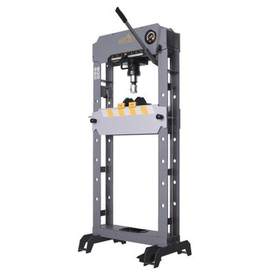 Pneumaticko-hydraulický lis 30t, s ručnou pákou, pedálom a manometrom - SP-30HAM
