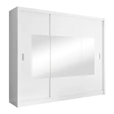Skriňa s posuvnými dverami, biela, 250x215, MADRYT