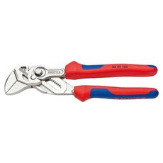 Kliešte, kliešťový kľúč 180 mm, Knipex 86 05 180 - chrómované, viaczložkové puzdrá