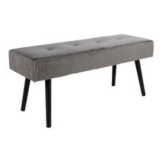 Sivá zamatová lavica Bonami Essentials Skiby