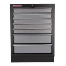 Celokovová dielenská skrinka PROFI s 7-šuflíkmi 680x458x910 mm - TGC1307