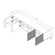 CAMA MEBLE Pafos 200 4D tv stolík biela
