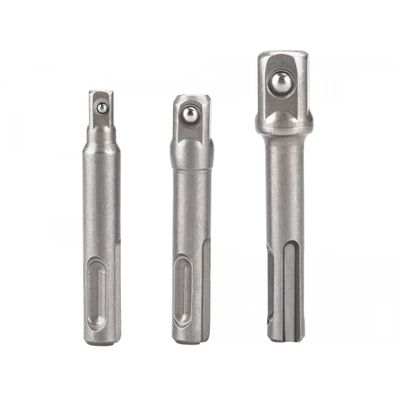 Adaptéry súprava 3ks z SDS PLUS na štvorhran, 1/4"-3/8"-1/2", CrV
