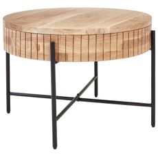 Carryhome KONFERENČNÝ STOLÍK, čierna, farba akácie, drevo, kov, 70/70/50 cm