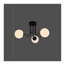 Čierne stropné svietidlo Squid Lighting Star, výška 34 cm