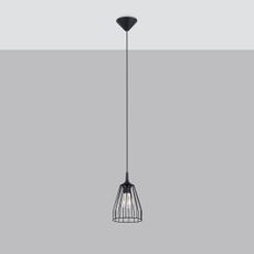 Sollux SL.1205 - Luster na lanku LEYO 1xE27/15W/230V čierna