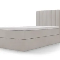 Čalúnená boxspingová jednolôžková posteľ Lamella mini 80x200 - béžová