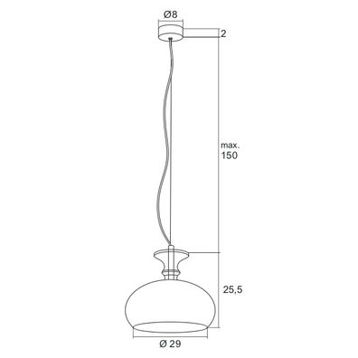 Argon 3805 - LED Luster na lanku GROSSETO LED/8W/230V