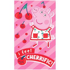 Dievčenské uterák Prasiatko Peppa - motív I Feel Cherrific - 100% bavlna - 30 x 50 cm