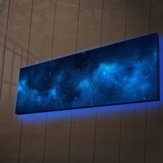 Hanah Home Obraz s led osvetlením Galaxie 90x30 cm