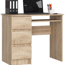 Ak furniture Písací stôl A-6 90 cm dub sonoma ľavý
