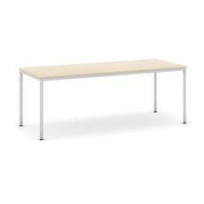 Stôl jedálenský, 2000 x 800 mm, sivá podnož, breza