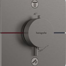 Vaňová batéria Hansgrohe ShowerSelect Comfort Q bez podomietkového telesa kartáčovaný čierny chróm 15586340