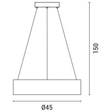 LED Luster na lanku LED/30W/230V 3000K čierna/dub