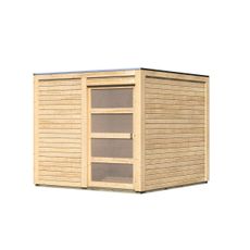 Drevený domček KARIBU QUBIC 2 (88527) natur