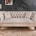 Dizajnová sedačka Rubby Chesterfield 225 cm šampanský zamat