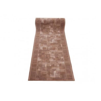 Associated Weavers , Protišmykový behúň na mieru Tribe 44 hnedý, šíre 80 cm, hnedá, chodba / predsieň
