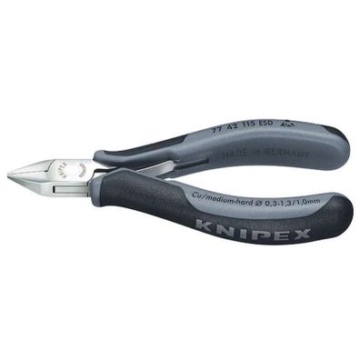 Bočné frézy na elektroniku 115 mm KNIPEX 77 42 115 ESD - leštená hlava, viaczložkové puzdrá