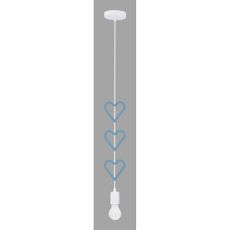 Bielo-modré detské svietidlo s kovovým tienidlom Single - Candellux Lighting