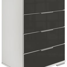 Carryhome NOČNÝ STOLÍK, sivá, biela, 52/74/38 cm