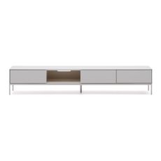 Biely TV stolík 195x35 cm Vedrana – Kave Home