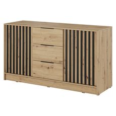 Piaski Komoda Nelly 3D 155 cm dub artisan/černá