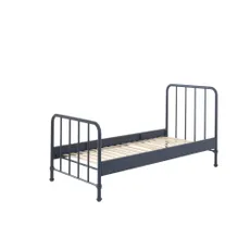 Tmavomodrá kovová detská posteľ 90x200 cm BRONXX – Vipack