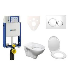 Cenovo zvýhodnený závesný WC set Geberit na zamurovanie + WC S-Line S-line Pro 110.302.00.5ND4