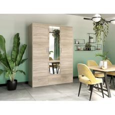 Šatní skriňa so zrkadlom SANNA 150x215 cm dub sonoma